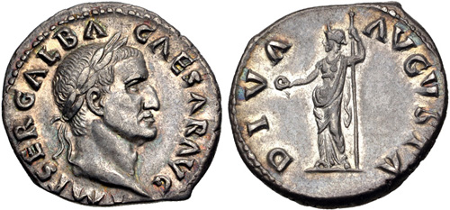 Galba — Roman Denarius — 68 AD