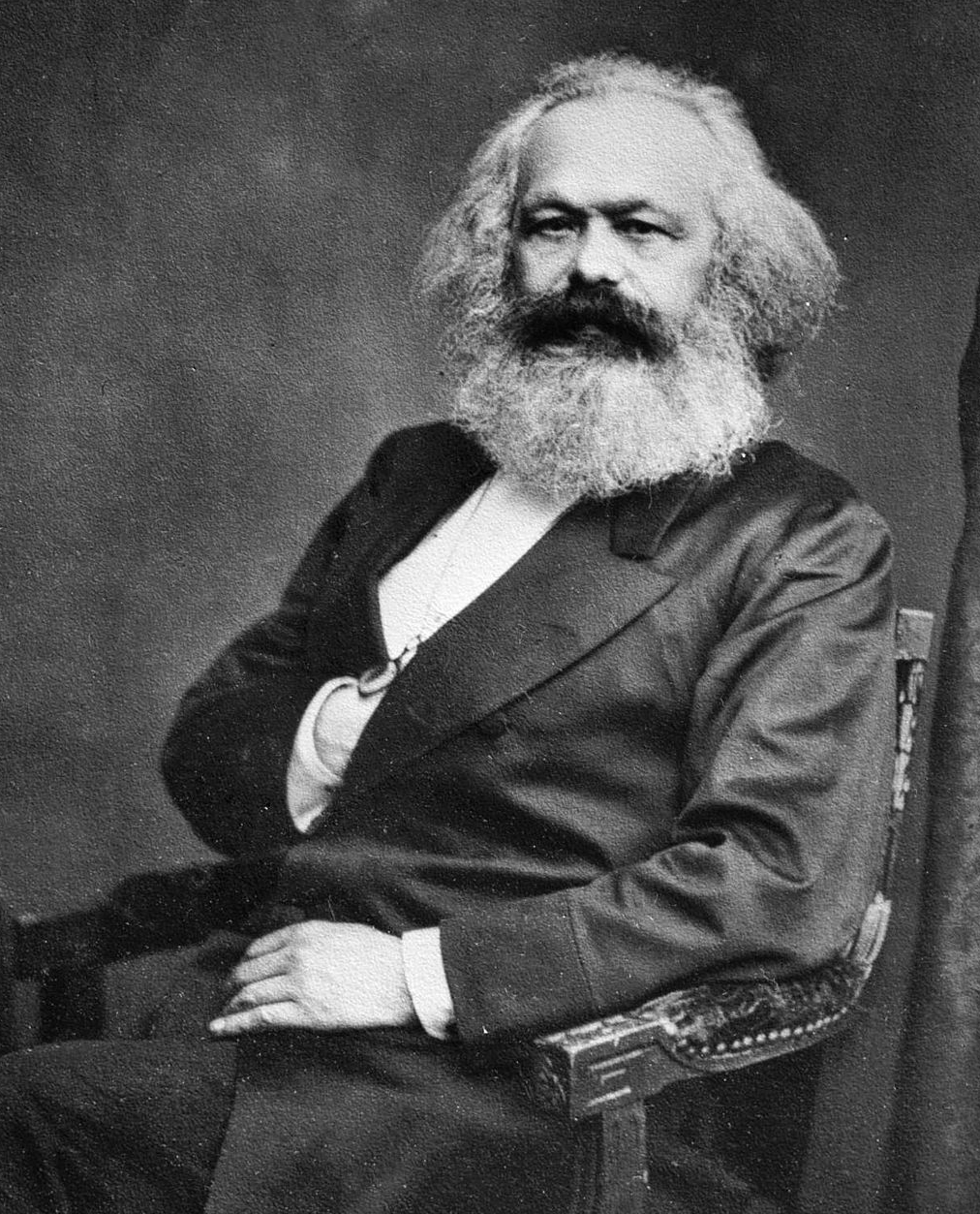 Karl Marx — hidden hand photograph