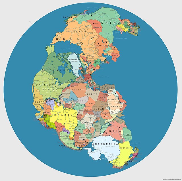 Pangea continental separation — the divided earth