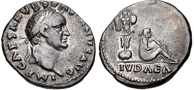 Vespasian — Roman Denarius — 69 AD — IVDAEA