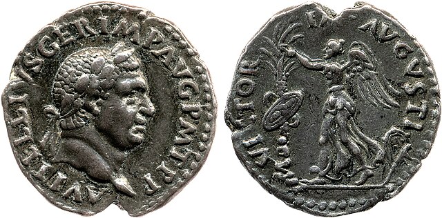 Vitellius — Roman Denarius — 69 AD